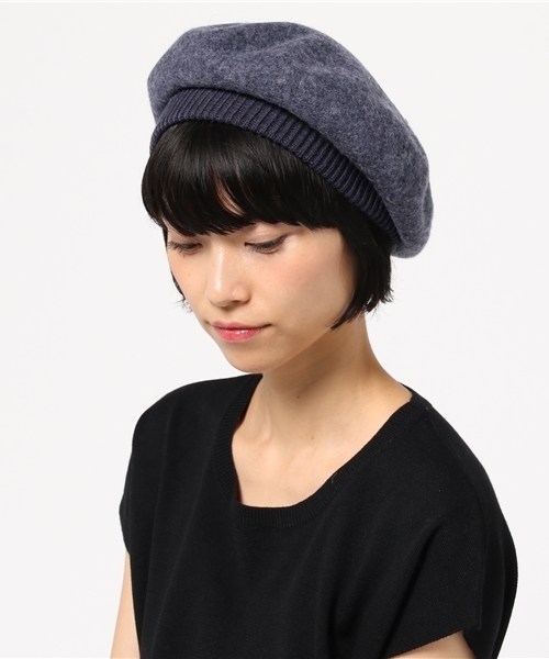 VIS（ビス）の「★ヒルナンデス!放映★【non-no1月号掲載】フェルトベレー帽（ハンチング/ベレー帽・レディース・ライトグレー/キャメル/ボルドー/グリーン系その他/ネイビー/ブラック/チャコールグレー・F）」の5枚目の写真