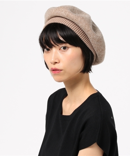 VIS（ビス）の「★ヒルナンデス!放映★【non-no1月号掲載】フェルトベレー帽（ハンチング/ベレー帽・レディース・ライトグレー/キャメル/ボルドー/グリーン系その他/ネイビー/ブラック/チャコールグレー・F）」の6枚目の写真