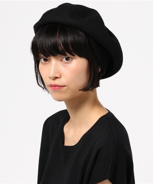VIS（ビス）の「★ヒルナンデス!放映★【non-no1月号掲載】フェルトベレー帽（ハンチング/ベレー帽・レディース・ライトグレー/キャメル/ボルドー/グリーン系その他/ネイビー/ブラック/チャコールグレー・F）」の2枚目の写真
