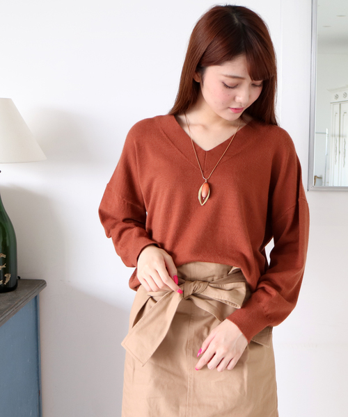 N.(N. Natural Beauty Basic)(エヌエヌナチュラルビューティーベーシック)の「レーヨンナイロンニット(ニット/セーター・レディース・ブラック/グレー/ブルー/ブラウン・MEDIUM)」の1枚目の写真