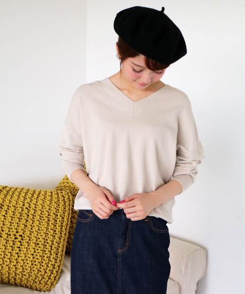 N.(N. Natural Beauty Basic)(エヌエヌナチュラルビューティーベーシック)の「レーヨンナイロンニット(ニット/セーター・レディース・ブラック/グレー/ブルー/ブラウン・MEDIUM)」の3枚目の写真