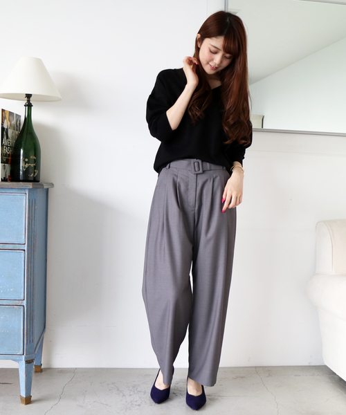 N.(N. Natural Beauty Basic)(エヌエヌナチュラルビューティーベーシック)の「レーヨンナイロンニット(ニット/セーター・レディース・ブラック/グレー/ブルー/ブラウン・MEDIUM)」の13枚目の写真