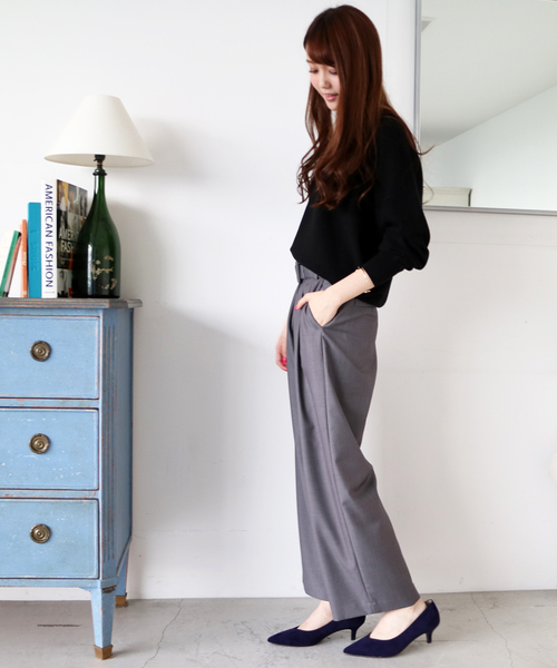 N.(N. Natural Beauty Basic)(エヌエヌナチュラルビューティーベーシック)の「レーヨンナイロンニット(ニット/セーター・レディース・ブラック/グレー/ブルー/ブラウン・MEDIUM)」の14枚目の写真