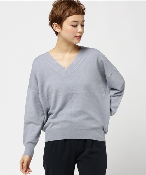 N.(N. Natural Beauty Basic)(エヌエヌナチュラルビューティーベーシック)の「レーヨンナイロンニット(ニット/セーター・レディース・ブラック/グレー/ブルー/ブラウン・MEDIUM)」の17枚目の写真