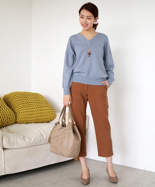 N.(N. Natural Beauty Basic)(エヌエヌナチュラルビューティーベーシック)の「レーヨンナイロンニット(ニット/セーター・レディース・ブラック/グレー/ブルー/ブラウン・MEDIUM)」の18枚目の写真