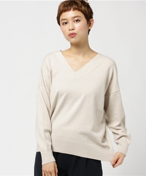 N.(N. Natural Beauty Basic)(エヌエヌナチュラルビューティーベーシック)の「レーヨンナイロンニット(ニット/セーター・レディース・ブラック/グレー/ブルー/ブラウン・MEDIUM)」の19枚目の写真