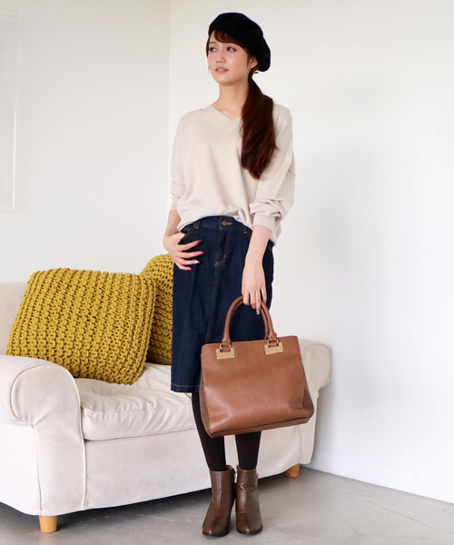 N.(N. Natural Beauty Basic)(エヌエヌナチュラルビューティーベーシック)の「レーヨンナイロンニット(ニット/セーター・レディース・ブラック/グレー/ブルー/ブラウン・MEDIUM)」の20枚目の写真