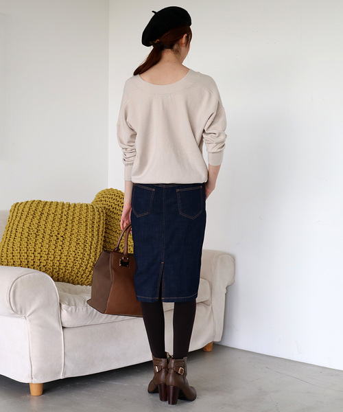 N.(N. Natural Beauty Basic)(エヌエヌナチュラルビューティーベーシック)の「レーヨンナイロンニット(ニット/セーター・レディース・ブラック/グレー/ブルー/ブラウン・MEDIUM)」の22枚目の写真