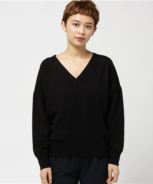 N.(N. Natural Beauty Basic)(エヌエヌナチュラルビューティーベーシック)の「レーヨンナイロンニット(ニット/セーター・レディース・ブラック/グレー/ブルー/ブラウン・MEDIUM)」の5枚目の写真