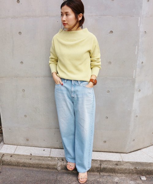 IENA - IENA  17SS コットンカシミア ボートネック プルオーバー  イエナ セール】コットンカシミヤ ボートネック プルオーバー◇（ニット
