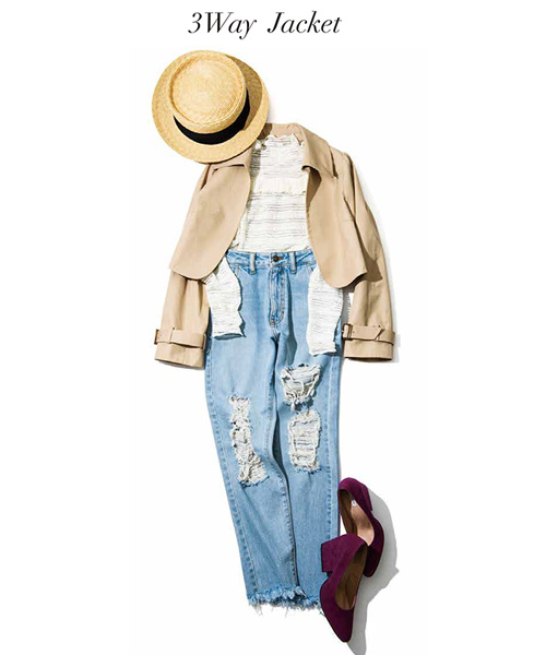 REDYAZEL（レディアゼル）の「３Ｗａｙトレンチコート◆（トレンチコート・レディース・ネイビー/レッド/グリーン/ピンク/ベージュ・MEDIUM/SMALL）」の17枚目の写真