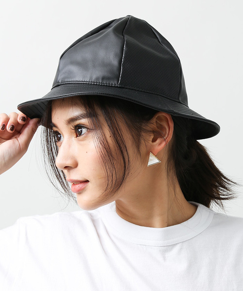 WEGO(ウィゴー)の「WEGO/パンチングフェイクレザーメトロハット(ハット・メンズ・ホワイト/ブラック・FREE)」の9枚目の写真