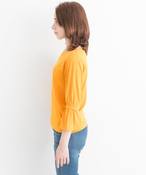 URBAN RESEARCH（アーバンリサーチ）の「 UR 袖タックフレアカットソー（Tシャツ/カットソー・レディース・グレー/ラベンダー/イエロー/オフホワイト・FREE）」の11枚目の写真