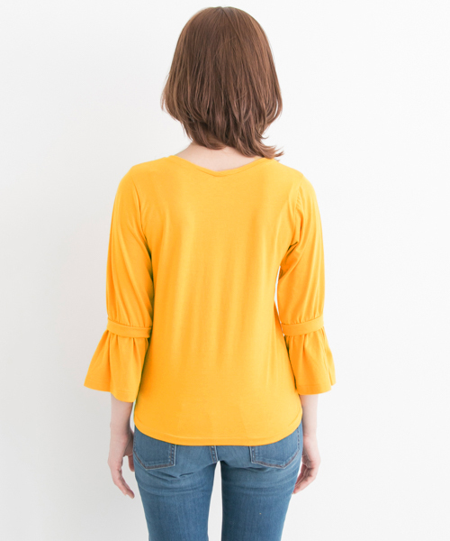 URBAN RESEARCH（アーバンリサーチ）の「 UR 袖タックフレアカットソー（Tシャツ/カットソー・レディース・グレー/ラベンダー/イエロー/オフホワイト・FREE）」の12枚目の写真