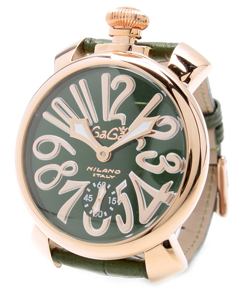 BRILLA per il gusto(ブリッラペルイルグースト)の「GaGa MILANO / MANUALE 48MM PLACCATO ORO 5011.4(アナログ腕時計・メンズ・グリーン・ONE SIZE)」の1枚目の写真