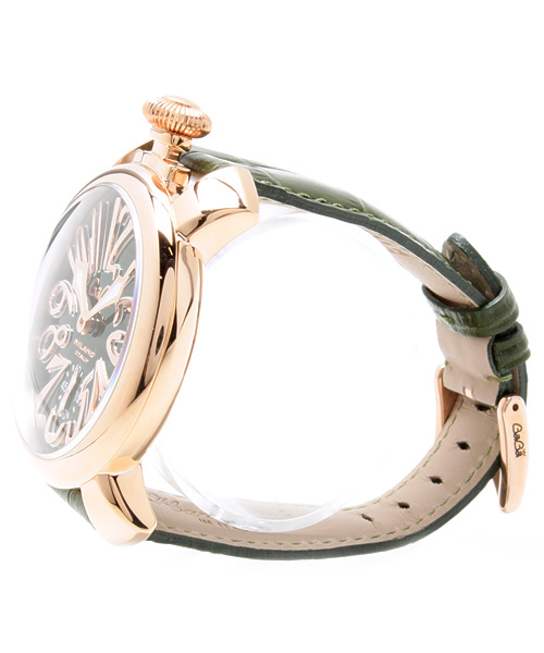 BRILLA per il gusto(ブリッラペルイルグースト)の「GaGa MILANO / MANUALE 48MM PLACCATO ORO 5011.4(アナログ腕時計・メンズ・グリーン・ONE SIZE)」の2枚目の写真