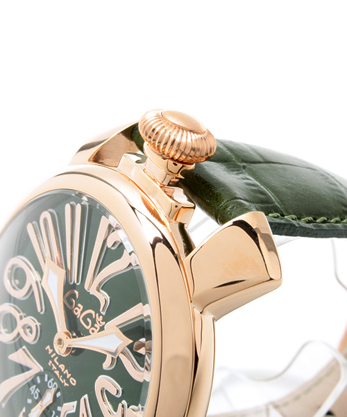 BRILLA per il gusto(ブリッラペルイルグースト)の「GaGa MILANO / MANUALE 48MM PLACCATO ORO 5011.4(アナログ腕時計・メンズ・グリーン・ONE SIZE)」の5枚目の写真