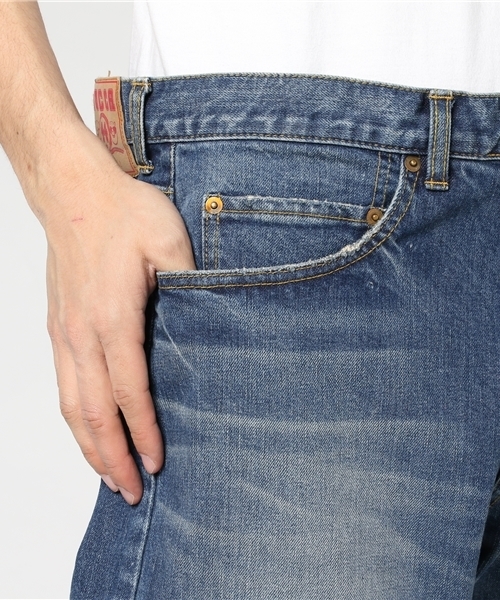 BUCCA 44(ブッカフォーティーフォー)の「【BUCCA 44】Damage Denim Pants/ダメージデニムパンツ(デニムパンツ・メンズ・インディゴブルー・LARGE/XXX-LARGE/X-LARGE/4XL/5XL/XX-LARGE)」の7枚目の写真