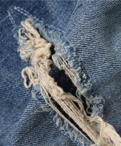 BUCCA 44(ブッカフォーティーフォー)の「【BUCCA 44】Damage Denim Pants/ダメージデニムパンツ(デニムパンツ・メンズ・インディゴブルー・LARGE/XXX-LARGE/X-LARGE/4XL/5XL/XX-LARGE)」の12枚目の写真