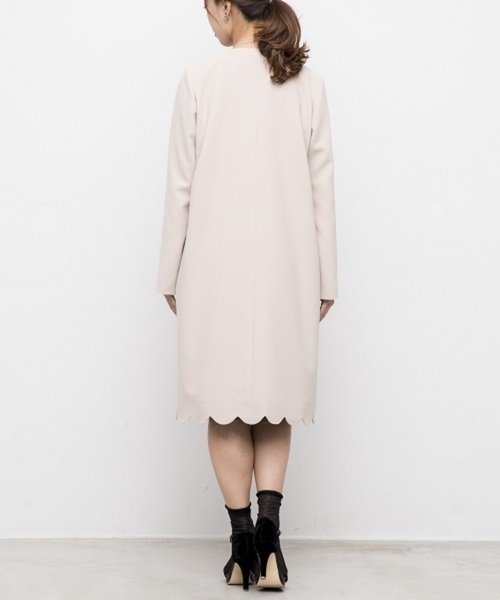 kaene（カエン）の「スカラップコート（その他アウター・レディース・ブラック/ピンクベージュ・36/38）」の13枚目の写真