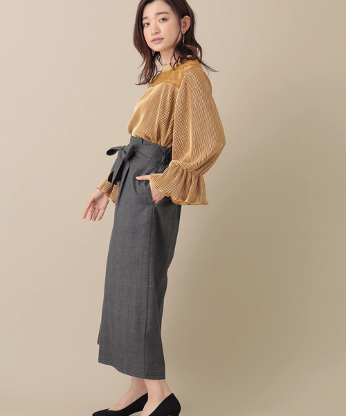 OLIVE des OLIVE（オリーブデオリーブ）の「・【OLIVE des OLIVE】レース切替ベロアプルオーバー（Tシャツ/カットソー・レディース・ブラック/ベージュ/グリーン/ボルドー・FREE）」の14枚目の写真