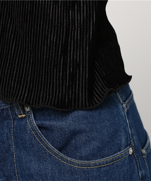 OLIVE des OLIVE（オリーブデオリーブ）の「・【OLIVE des OLIVE】レース切替ベロアプルオーバー（Tシャツ/カットソー・レディース・ブラック/ベージュ/グリーン/ボルドー・FREE）」の11枚目の写真