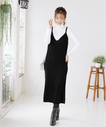 Grandeir | [ロング丈]リブニットキャミワンピース(ワンピース)