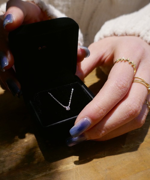 SILVER925グレーダイヤネックレス/レディース/メンズ/ギフト（ネックレス）｜e.m.（イーエム）