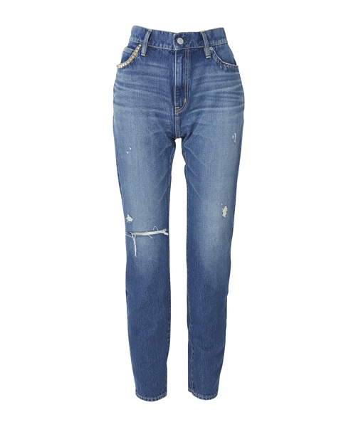 HYSTERIC GLAMOUR（ヒステリックグラマー）の「USED加工ISKOデニム スリムパンツ（デニムパンツ・レディース・ブラック/インディゴブルー・24inch/27inch/26inch/25inch/28inch）」の3枚目の写真