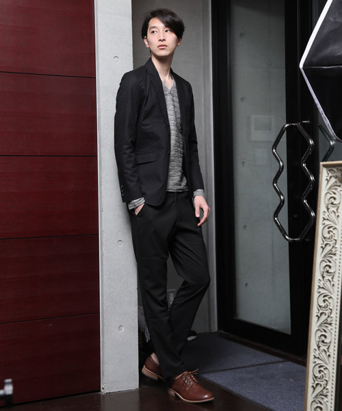 TopIsm（トップイズム）の「ストレッチ TRテーラードジャケット テーパード イージーパンツ セットアップ スーツ（セットアップ・メンズ・ネイビー/チャコール/グレー/ストライプ/ブラック/チェック・L/M）」の22枚目の写真