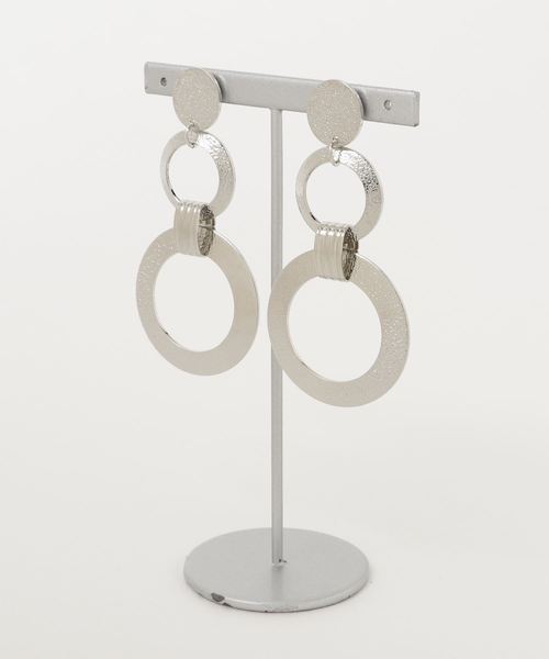 tone(トーン)の「【HO’OKAHI】Big Silhouette Roundframe Pierce(ピアス(両耳用)・レディース・シルバー/ゴールド・FREE)」の2枚目の写真