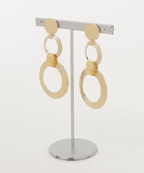 tone(トーン)の「【HO’OKAHI】Big Silhouette Roundframe Pierce(ピアス(両耳用)・レディース・シルバー/ゴールド・FREE)」の1枚目の写真