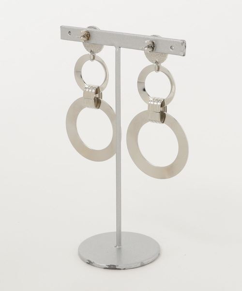 tone(トーン)の「【HO’OKAHI】Big Silhouette Roundframe Pierce(ピアス(両耳用)・レディース・シルバー/ゴールド・FREE)」の3枚目の写真