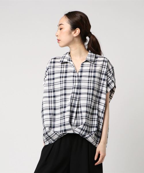 AMERICAN HOLIC(アメリカンホリック)の「・10col.フロントタックスキッパーブラウス(シャツ/ブラウス・レディース・その他/イエロー/ブルー系その他/グレイッシュベージュ/ブラック/その他27/ネイビー/オレンジ/オフホワイト/チェック・FREE)」の11枚目の写真