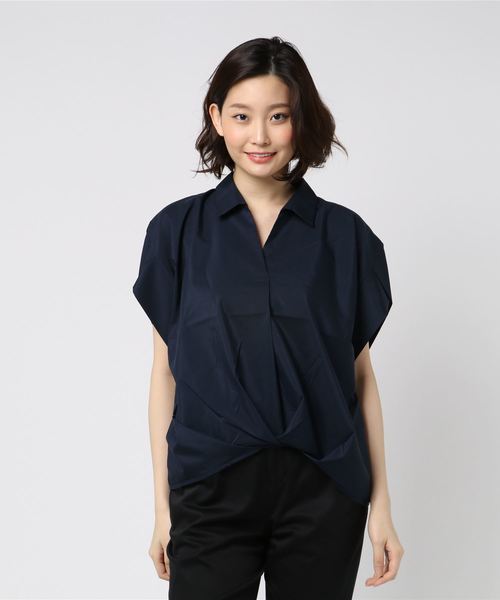 AMERICAN HOLIC(アメリカンホリック)の「・10col.フロントタックスキッパーブラウス(シャツ/ブラウス・レディース・その他/イエロー/ブルー系その他/グレイッシュベージュ/ブラック/その他27/ネイビー/オレンジ/オフホワイト/チェック・FREE)」の4枚目の写真