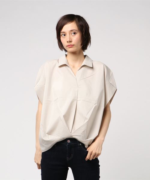 AMERICAN HOLIC(アメリカンホリック)の「・10col.フロントタックスキッパーブラウス(シャツ/ブラウス・レディース・その他/イエロー/ブルー系その他/グレイッシュベージュ/ブラック/その他27/ネイビー/オレンジ/オフホワイト/チェック・FREE)」の3枚目の写真