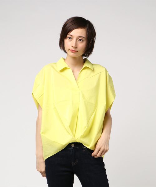 AMERICAN HOLIC(アメリカンホリック)の「・10col.フロントタックスキッパーブラウス(シャツ/ブラウス・レディース・その他/イエロー/ブルー系その他/グレイッシュベージュ/ブラック/その他27/ネイビー/オレンジ/オフホワイト/チェック・FREE)」の6枚目の写真