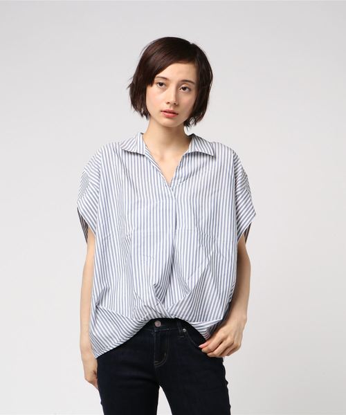 AMERICAN HOLIC(アメリカンホリック)の「・10col.フロントタックスキッパーブラウス(シャツ/ブラウス・レディース・その他/イエロー/ブルー系その他/グレイッシュベージュ/ブラック/その他27/ネイビー/オレンジ/オフホワイト/チェック・FREE)」の10枚目の写真
