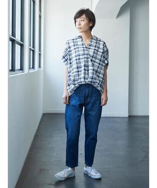 AMERICAN HOLIC(アメリカンホリック)の「・10col.フロントタックスキッパーブラウス(シャツ/ブラウス・レディース・その他/イエロー/ブルー系その他/グレイッシュベージュ/ブラック/その他27/ネイビー/オレンジ/オフホワイト/チェック・FREE)」の20枚目の写真