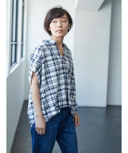 AMERICAN HOLIC(アメリカンホリック)の「・10col.フロントタックスキッパーブラウス(シャツ/ブラウス・レディース・その他/イエロー/ブルー系その他/グレイッシュベージュ/ブラック/その他27/ネイビー/オレンジ/オフホワイト/チェック・FREE)」の19枚目の写真