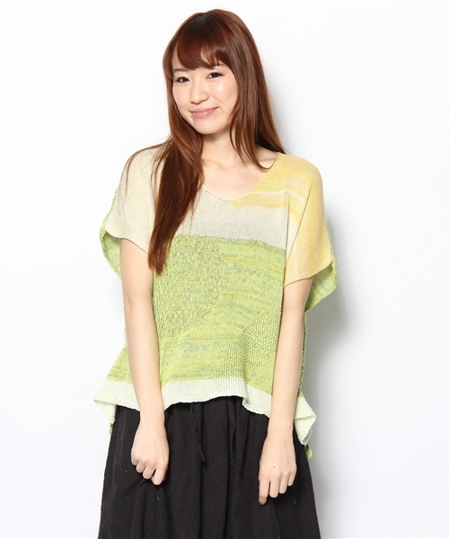 LIVETART（リヴェタート）の「tamaki niime/コットンニット (sleeveless)（ニット/セーター・レディース・イエロー系その他・FREE）」の3枚目の写真