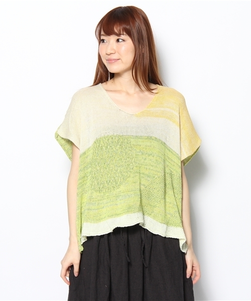 LIVETART（リヴェタート）の「tamaki niime/コットンニット (sleeveless)（ニット/セーター・レディース・イエロー系その他・FREE）」の4枚目の写真