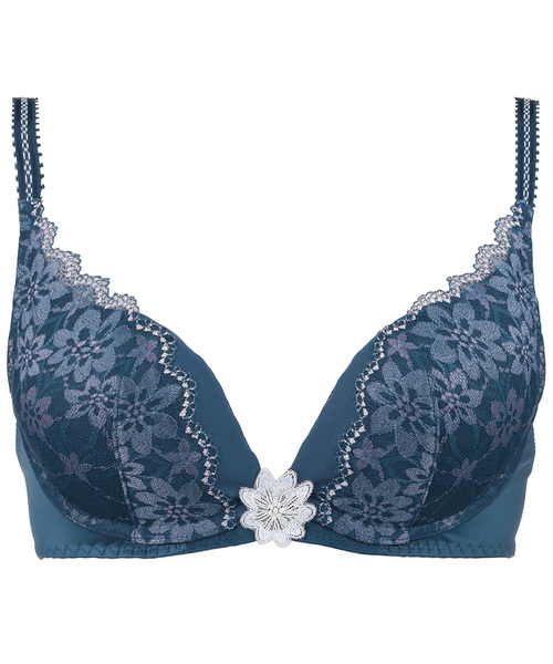 AMOSTYLE BY Triumph（アモスタイルバイトリンプ）の「夢みるブラ ブラ＆ショーツセット2【Eカップ】 AMST1165 WHU2 + Hikini（ブラ&ショーツ・レディース・ライトブルー/ブルー・E65/E70/E75）」の2枚目の写真