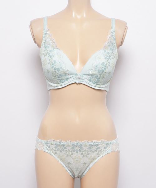 AMOSTYLE BY Triumph（アモスタイルバイトリンプ）の「夢みるブラ ブラ＆ショーツセット2【Eカップ】 AMST1165 WHU2 + Hikini（ブラ&ショーツ・レディース・ライトブルー/ブルー・E65/E70/E75）」の12枚目の写真