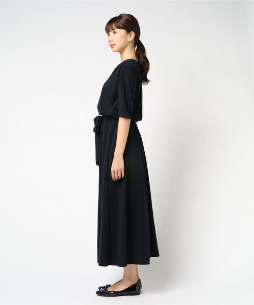 SHIPS Days（シップスデイズ）の「SHIPS DAYS:JERSEY LONG OP（ワンピース・レディース・ネイビー/オリーブ/カーキ・S～Ｍ/M～Ｌ）」の4枚目の写真