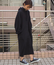 裏起毛スウェットパーカーワンピース