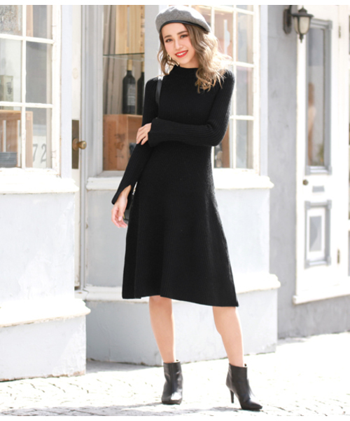 Chille チル の ミディ丈フレアニットワンピース ワンピース Wear