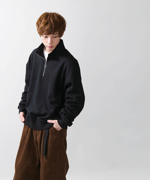 WEGO(ウィゴー)の「WEGO/ハーフZIPハイネックプルオーバースウェット(スウェット・メンズ・ワイン/パープル/ダークグリーン/ブラック・MEDIUM/LARGE/SMALL)」の8枚目の写真