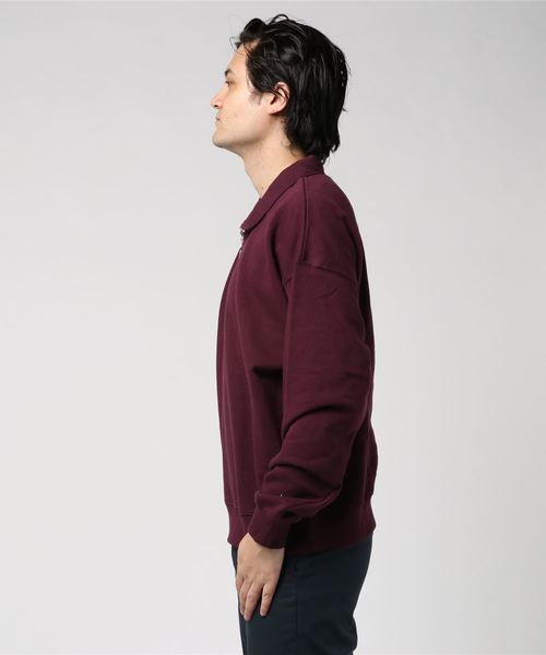 WEGO(ウィゴー)の「WEGO/ハーフZIPハイネックプルオーバースウェット(スウェット・メンズ・ワイン/パープル/ダークグリーン/ブラック・MEDIUM/LARGE/SMALL)」の5枚目の写真