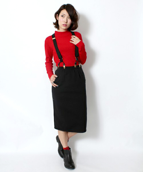 WEGO(ウィゴー)の「WEGO/スウェットペンシルスカート(スカート・レディース・ブラック/杢グレー/その他1/ブラック系その他/ネイビー・FREE)」の1枚目の写真